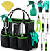Heavy Duty Gardening Tools - Gardening Gifts for Women, Men, Mom, Dad - Durable, Ergonomic Garden Tools Set (Green)