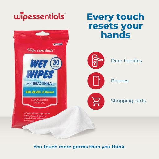 WipeEssentials Hand Sanitizer Wipes for Adults & Kids - 90 Count, 3 Packs