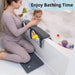 Bath Kneeler & Elbow Rest Pad Set, Non-Slip with Storage Pockets, Gray