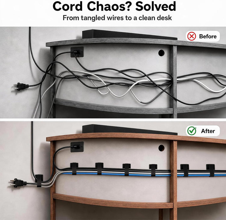 100 Pcs Cable Management Under Desk, Cable Ties, Cord Organizer Straps