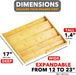 Bamboo Spice Drawer Organizer, (Need 3" Deep Drawer) Expandable 4 Tier Spices Rack for Cabinet, Kitchen Seasoning Storag