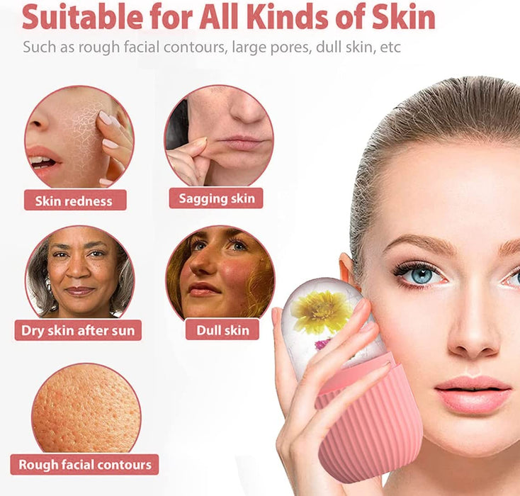 Ice Cube Roller Massager for Face, Eyes and Neck Naturally Conditioning and Skin Care,De-Puff Eye Bags,Reduce Migraine P