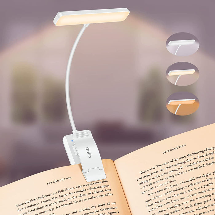19 LED Rechargeable Book Light for Reading in Bed