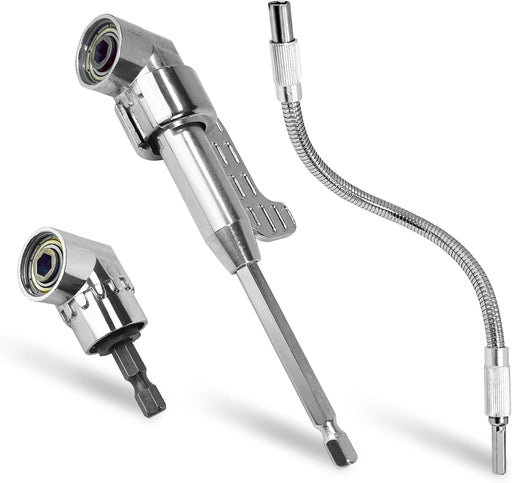 3-in-1 Right Angle Drill Attachment Kit for Tight-Space Drilling