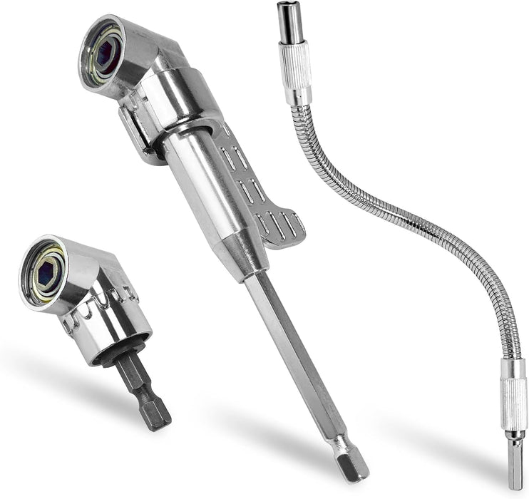 3-in-1 Right Angle Drill Attachment Kit for Tight-Space Drilling