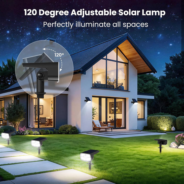 Solar Spot Lights Outdoor Waterproof, Solar Spotlights, 4 Pack