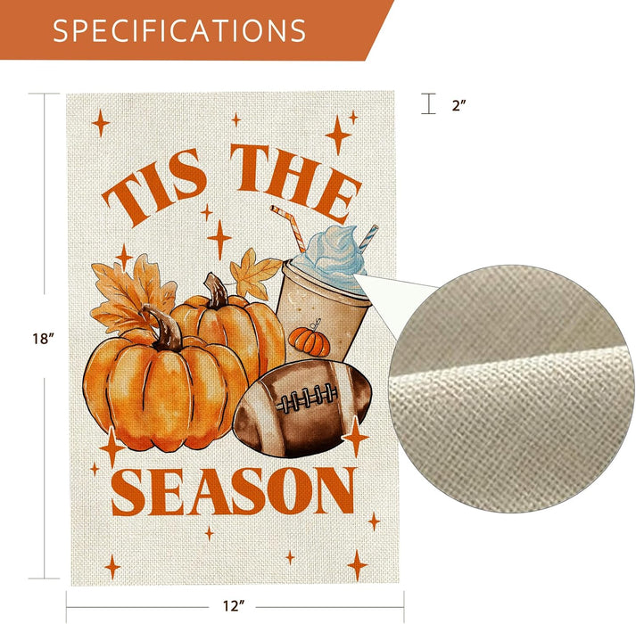 Fall Decorations Garden Flag 12x18 Inch for Outside Double Sided Weather & Fade Resistant Pumpkin Yard Flags Outdoor Tha