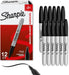 Sharpie Permanent Markers, Fine Tip, Black, 12 Count - Quick Drying, Fade Resistant, For Wood, Plastic, Paper, Metal, An
