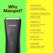Manscape Groin & Body Hair Trimmer for Men, Electric Pubic Shaver