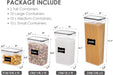 32pcs Airtight Food Storage Containers Set, BPA Free Plastic Kitchen and Pantry Organization Canisters with Lids for Cer