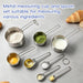 Measuring Cups and Spoons Set 8PCS Silver Stainless Steel