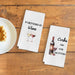 Funny Wine Kitchen Towel Set, Decor Gifts for Women & Wine Lovers, Funny Tea Towels, 2 x 16x24 Inch