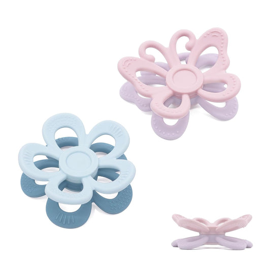 Baby Teething Toys for 3M+, Double Side Butterfly & Flower Teether,BPA Free