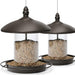 Pack of 2 - Metal Roof Bird Feeder for Backyard Birds, Bronze.