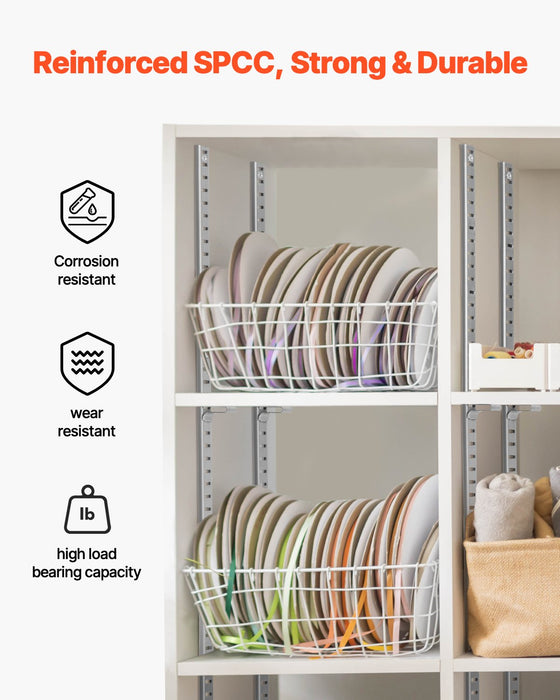 Six-Pack Adjustable Steel Shelf Tracks
