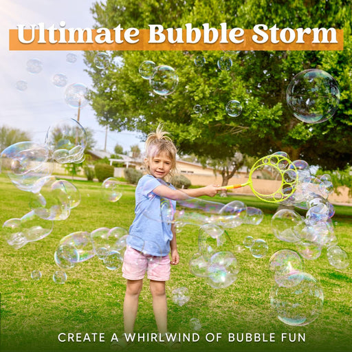 Big Bubble Wands Set Bulk for Kids Summer Outdoor Toy Game Activity Party Favors, 18 Pcs Giant Bubble Maker with Tray, 1