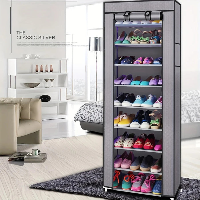 10-Tier Dustproof Shoe Storage Rack