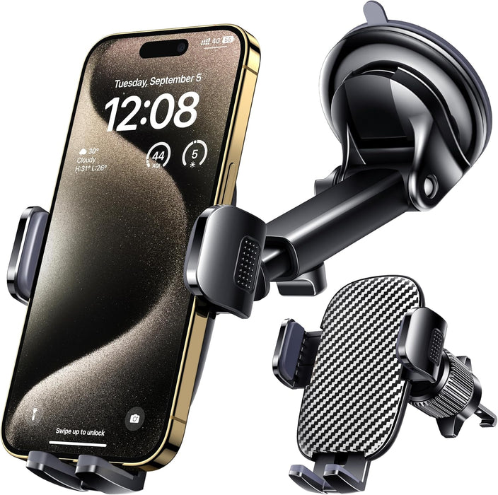 Car Phone Holder Mount Phone Mount for Car Windshield Dashboard Air Vent Universal Hands Free Automobile Cell Phone Hold