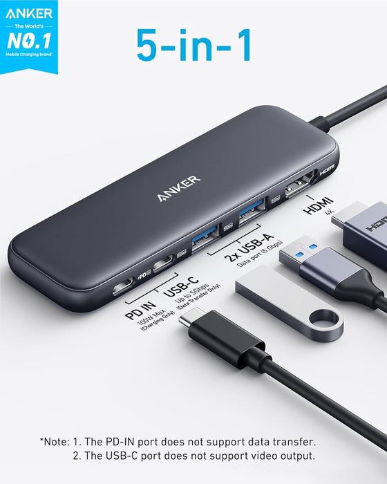 USB C Hub, 5-in-1 USBC to HDMI Splitter with 4K Display