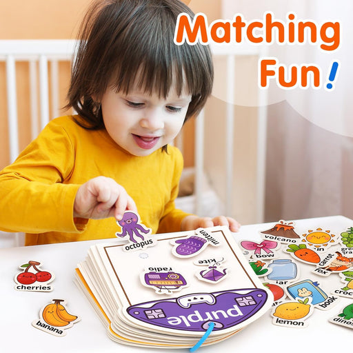 Montessori Busy Book Color Sorting Toys for Toddlers 2-4 Years