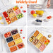 Snackle Box Container Dishwasher Safe Divided Serving Tray with Lid Handle