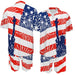 Men'S Fashion 2-Piece Matching Shortsleeve Collared Neck Tropical Set - Casual Stylish Flag Pattern Shirt & Bottoms, Loose Fit, plus Size Hawaiian Patriotic Streetwear for 4Th of July