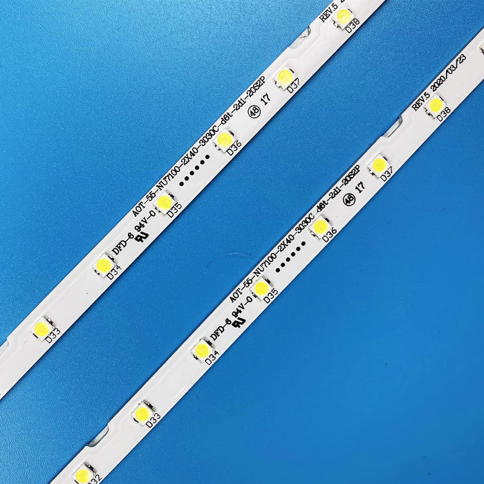 2pcs/lot LED Backlight Strips for Samsung 55'' TV 55NU7100 UE55NU7300 UE55NU7100 UE55NU7105 AOT_55_NU7300_NU7100 UE55NU7095 UE55NU7179 UN55NU7120U UE55NU7091 UE55NU7175 UE55NU6950 UE55NU7090