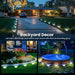 10 Pack Solar Ground Lights Outdoor, Backyard Decor Cool White