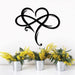 Infinity Heart Wall Decor, Unique Infinity Heart Metal Art Wall Decor Love Sign Steel Wall Plaques Bedroom Ornaments for