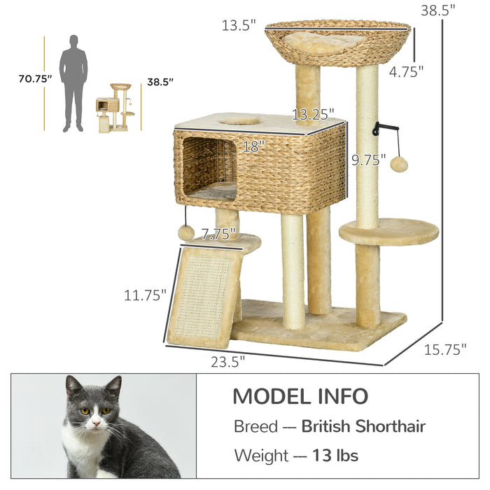Indoor Cat Tower with Scratching Posts