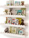 Nursery Book Shelves, 4-Pack White Floating Shelves for Wall Kids, Scalloped Shelves, Wall Book Shelves for Bedroom Kids, Toddler Room, Baby Room, Nursery Decor