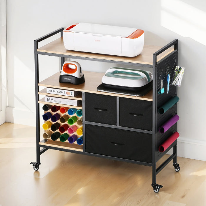 Rolling Craft Storage Workstation
