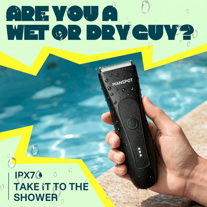 Manscape Groin & Body Hair Trimmer for Men, Electric Pubic Shaver