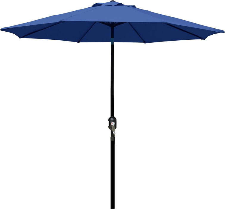 9' Outdoor Patio Umbrella, Outdoor Table Umbrella, Yard Umbrella, Market Umbrella with 8 Sturdy Ribs, Push Button Tilt a
