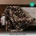 Fluffy Faux Fur Throw Blanket for Couch, Soft Plush Thick Cozy Fuzzy Luxury Minky Bubble Blanket for Home Living Room Decor Gift for Women, Tie-dye Coffee, 50" x 60", 1100GSM