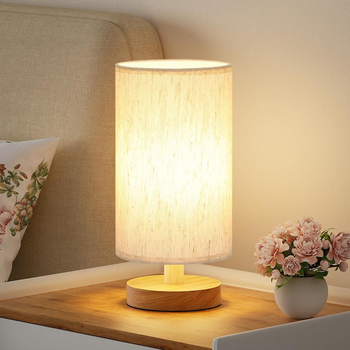 9" Small Table Lamp for Bedroom - Inline Control with 3000K Bulb