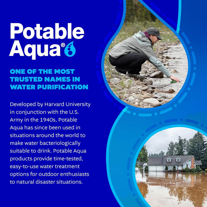 Water Purification Tablets With PA Plus - Two 50 count Bottles