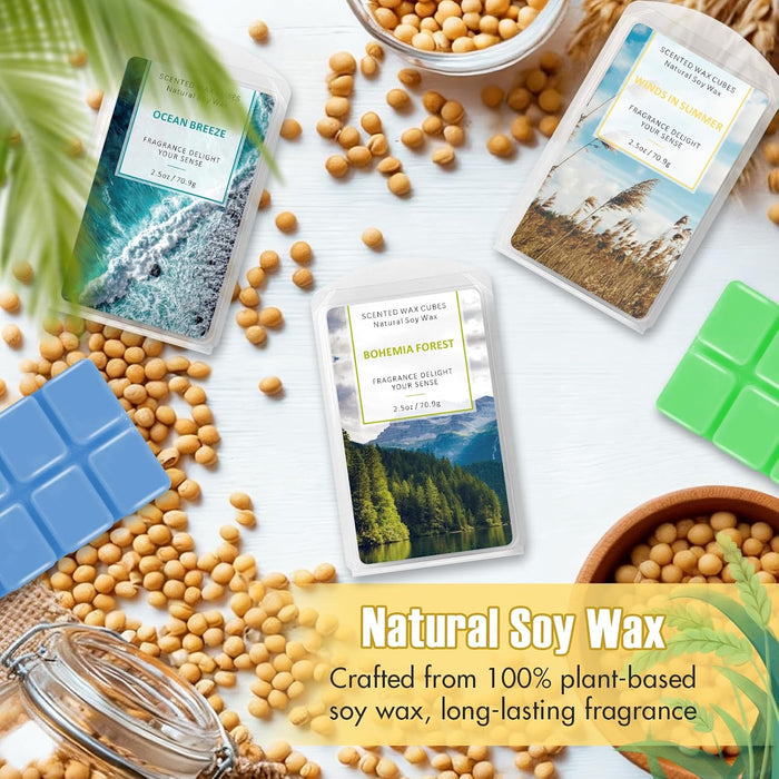 Wax Melts, Fall Scented Wax Cubes for Wax Warmer, 4 x 2.5 oz