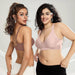 Womens Jelly Bras Wireless Deep V Bralette Comfy Push Up Tshirt Bras
