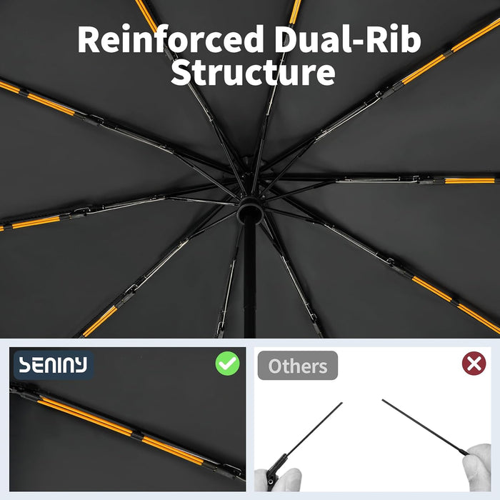 Travel Umbrella with UV Sun Protection, Large Rain Umbrellas