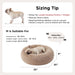 Calming Dog Bed Medium Size Dog Donut Washable Pet Bed,30ins Camel