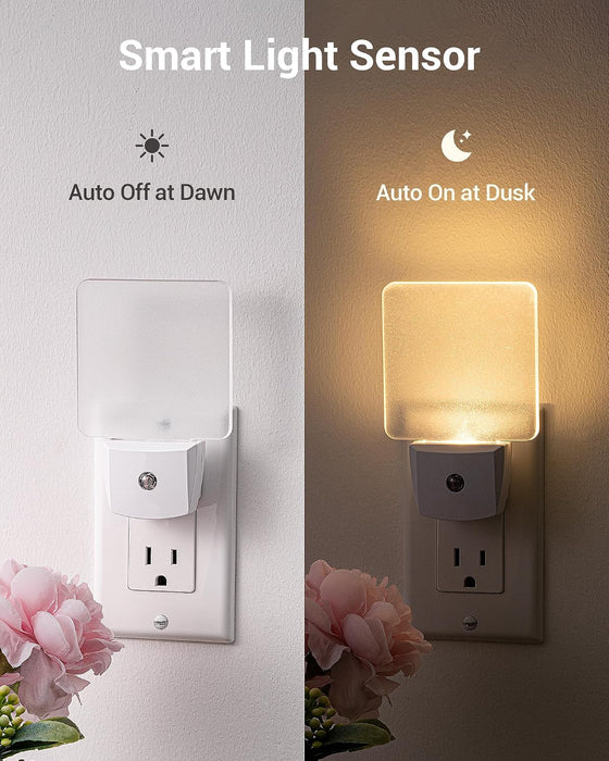 Night Lights Plug into Wall, LED Night Lights Light Sensor 4 Pack