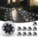 10 Pack Small Solar Ground Lights, Pathway Lights Cool White