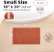 Burnt Orange Bathroom Rug, Fall Waffle Bath Mat Non Slip, 18" x 30"