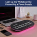 Glass Desktop Whiteboard - 17 X 7 Inches Black Board Pink Light
