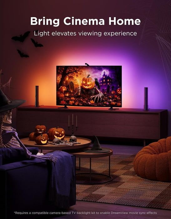 Govee Smart Light Bar, RGBICWW TV Lights for Living Room, Gaming, Black
