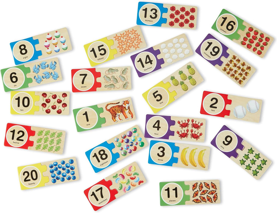 Melissa & Doug Self-Correcting Wooden Number Puzzles Set