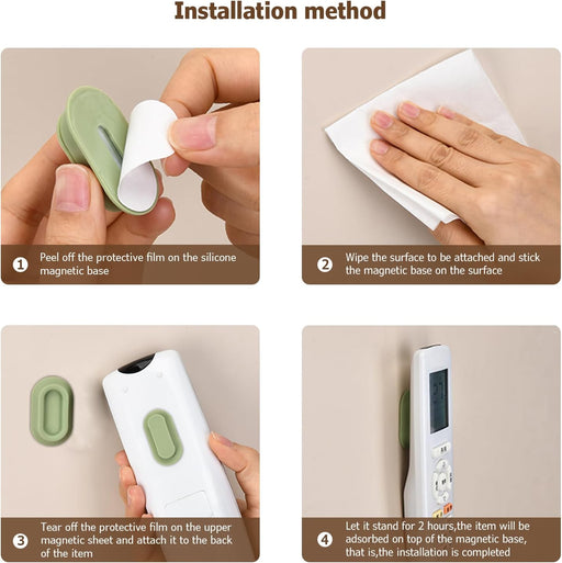 Magnetic Remote Control Holder Wall Mount - 4 Pcs Multicolor