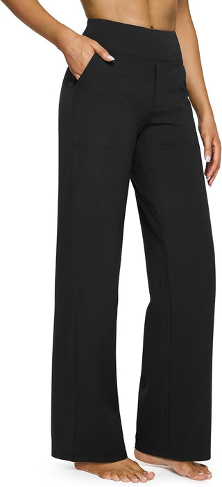 Yoga Pants for Women Wide Leg Pants with Pockets High Waisted
