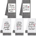 R HORSE 5 Pack Funny Wine Kitchen Dish Towels